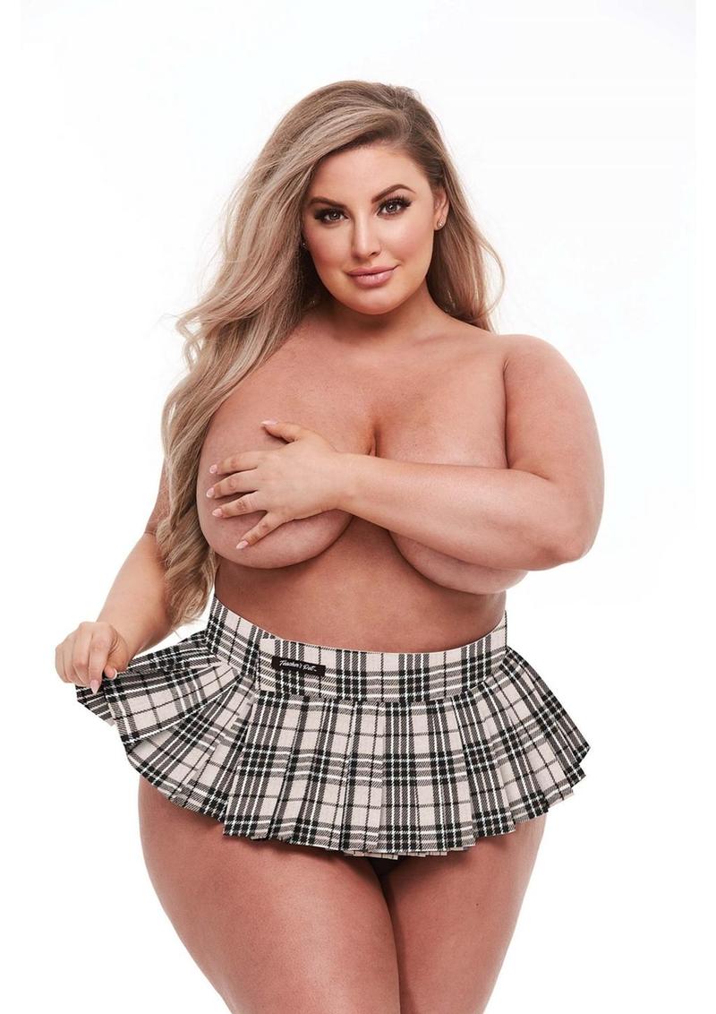 Teacher's Pet Standard Plaid Schoolgirl Skirt - Camel