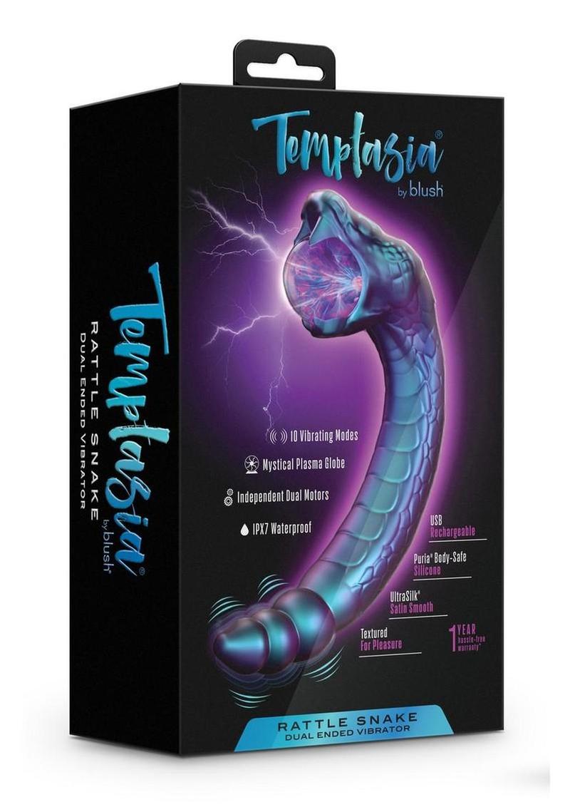 Temptasia Rattle Snake Rechargeable Vibrator - Dark Millenia