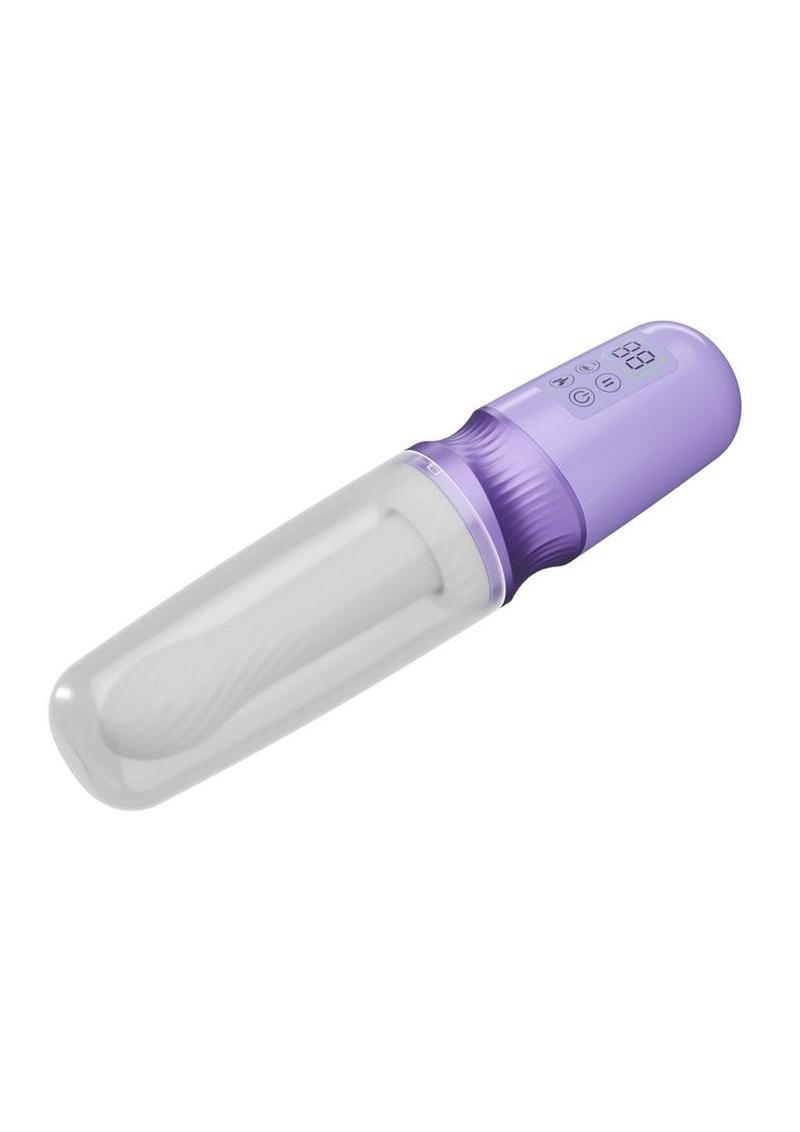 Temptasia Violet Vixen Rechargeable Silicone Thrusting Dildo Vibrator with Mount
