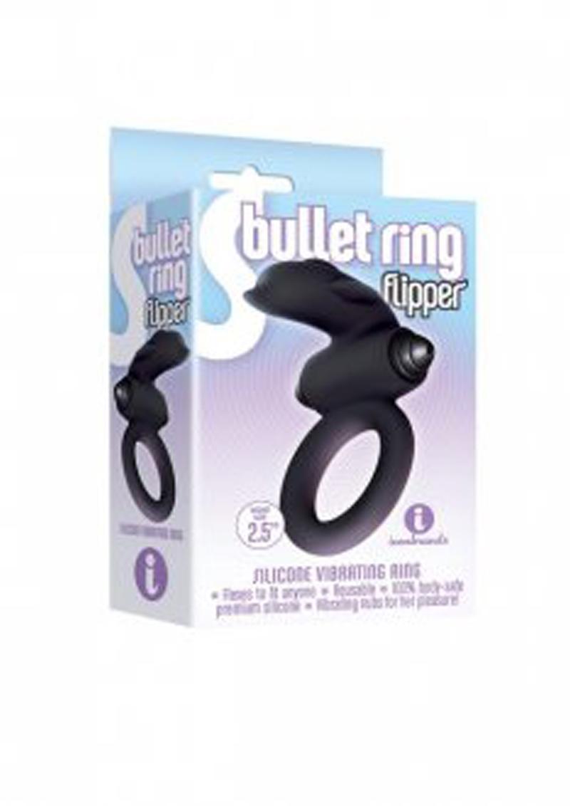 The 9's - S-Bullet Ring Flipper Silicone Vibrating Cock Ring