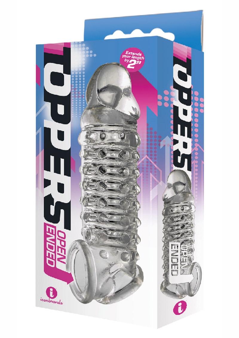 The 9's - Toppers Open Ended, Ribbed and Nubbed Penis Extender