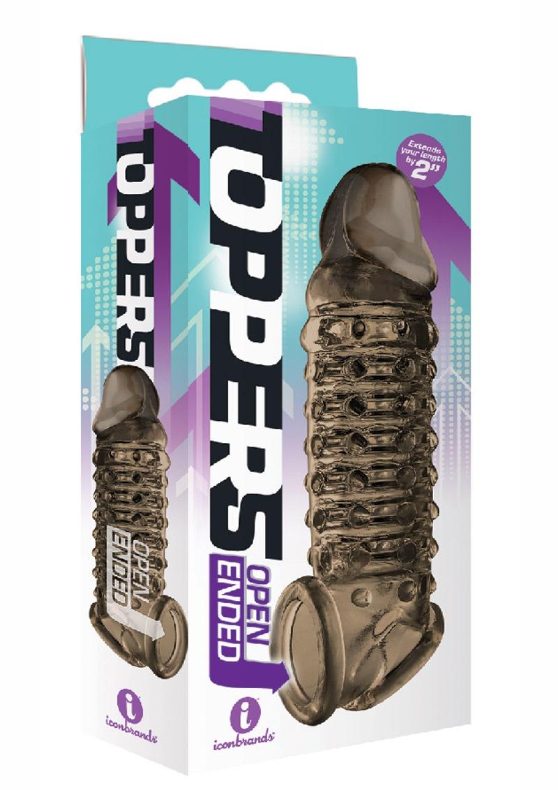 The 9's - Toppers Open Ended, Ribbed and Nubbed Penis Extender