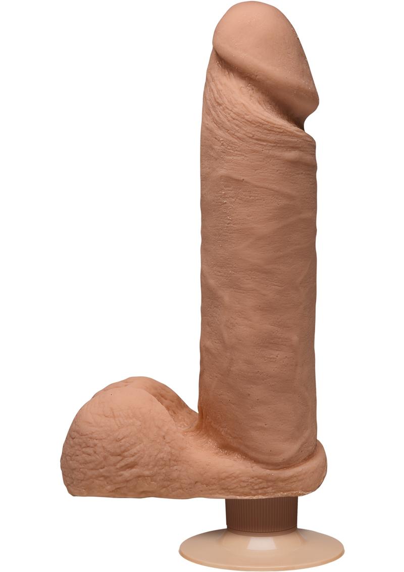 The D Perfect D Ultraskyn Vibrating Dildo with Balls