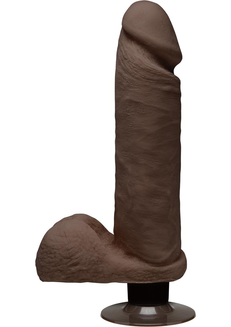 The D Perfect D Ultraskyn Vibrating Dildo with Balls