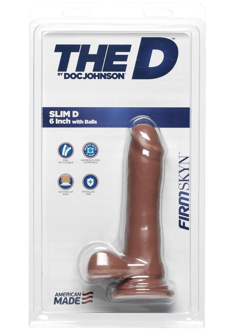 The D Slim D Firmskyn Dildo with Balls