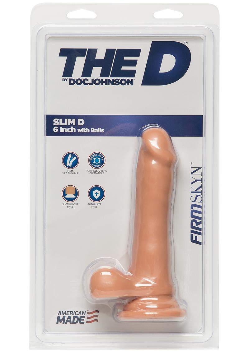 The D Slim D Firmskyn Dildo with Balls