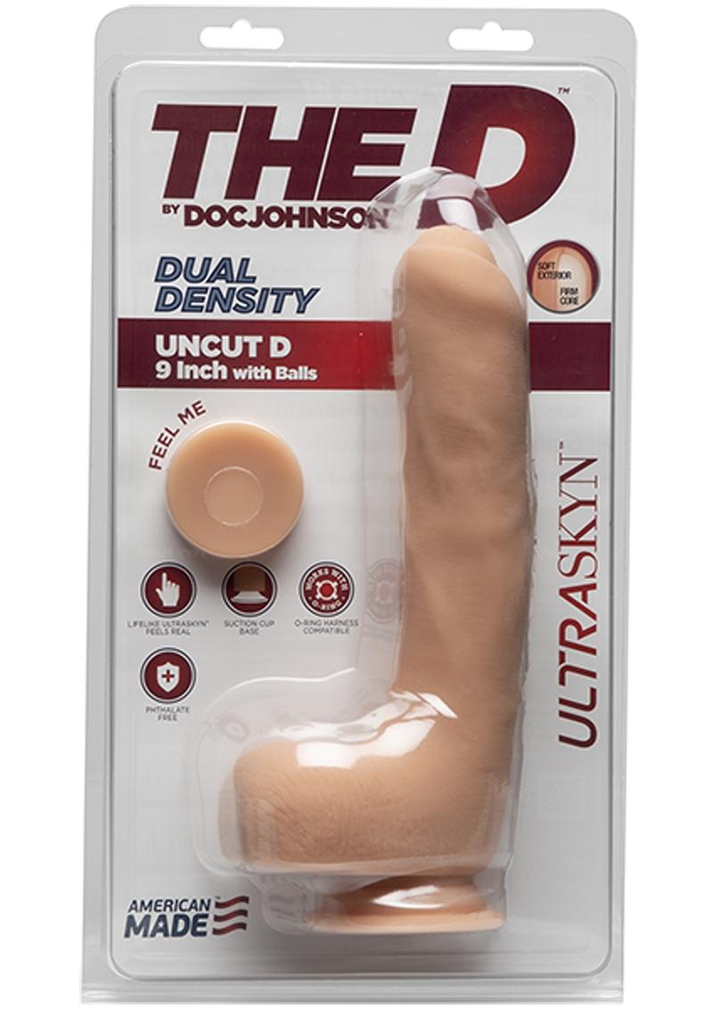 The D Uncut D Ultraskyn Dildo with Balls