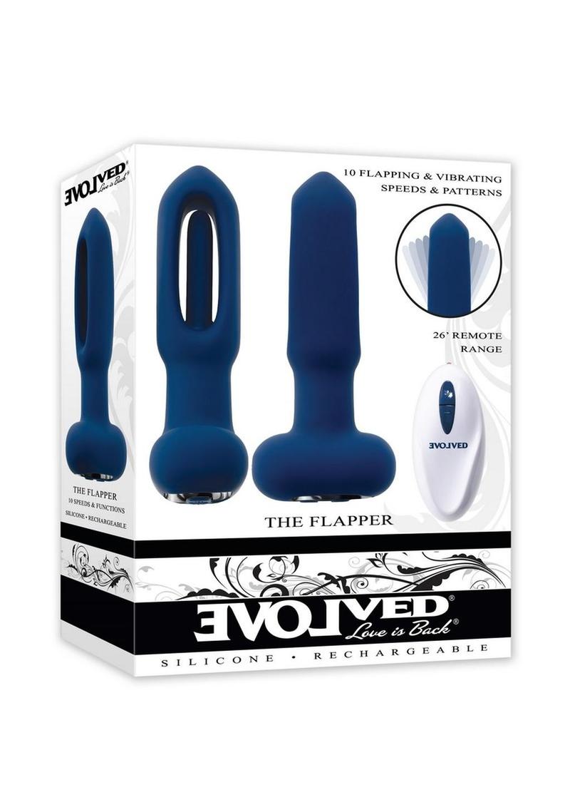 The Flapper Rechargeable Silicone Anal Plug with Remote Control