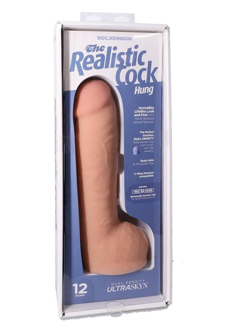 The Realistic Cock with Balls Ultraskyn Hung with Removable Vac-U-Lock Suction Cup