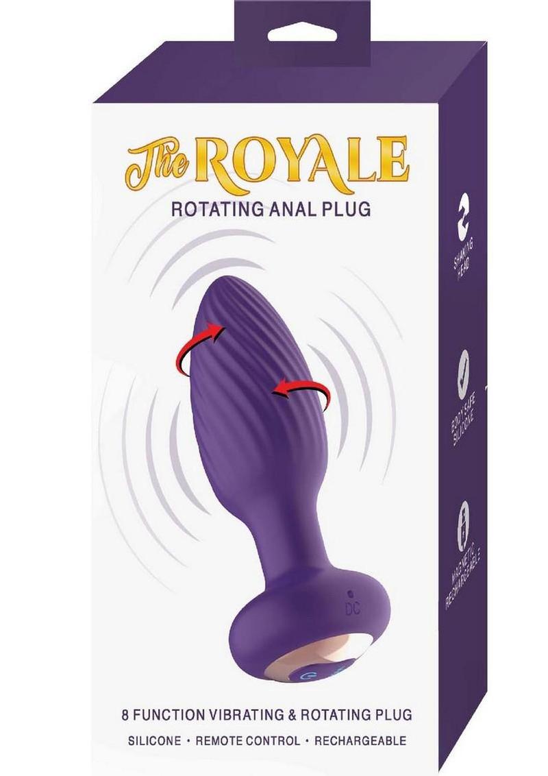 The Royal Rotating Anal Plug Rechargeable Silicone with Remote