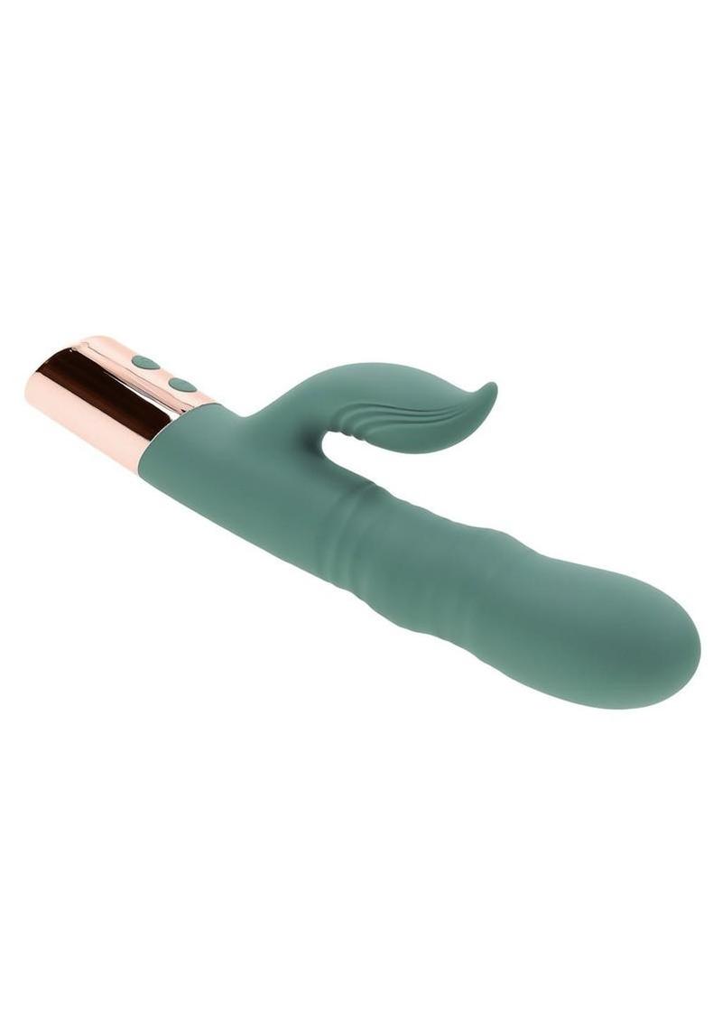 The Shimmy Rechargeable Silicone Vibrator with Clitoral Stimulator