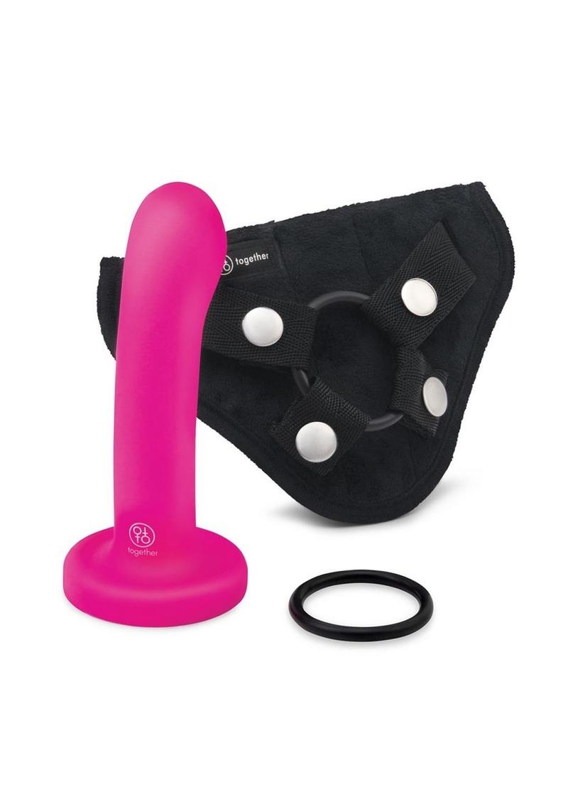 Together Toys Pop Silicone Dildo 5.5in and Harness
