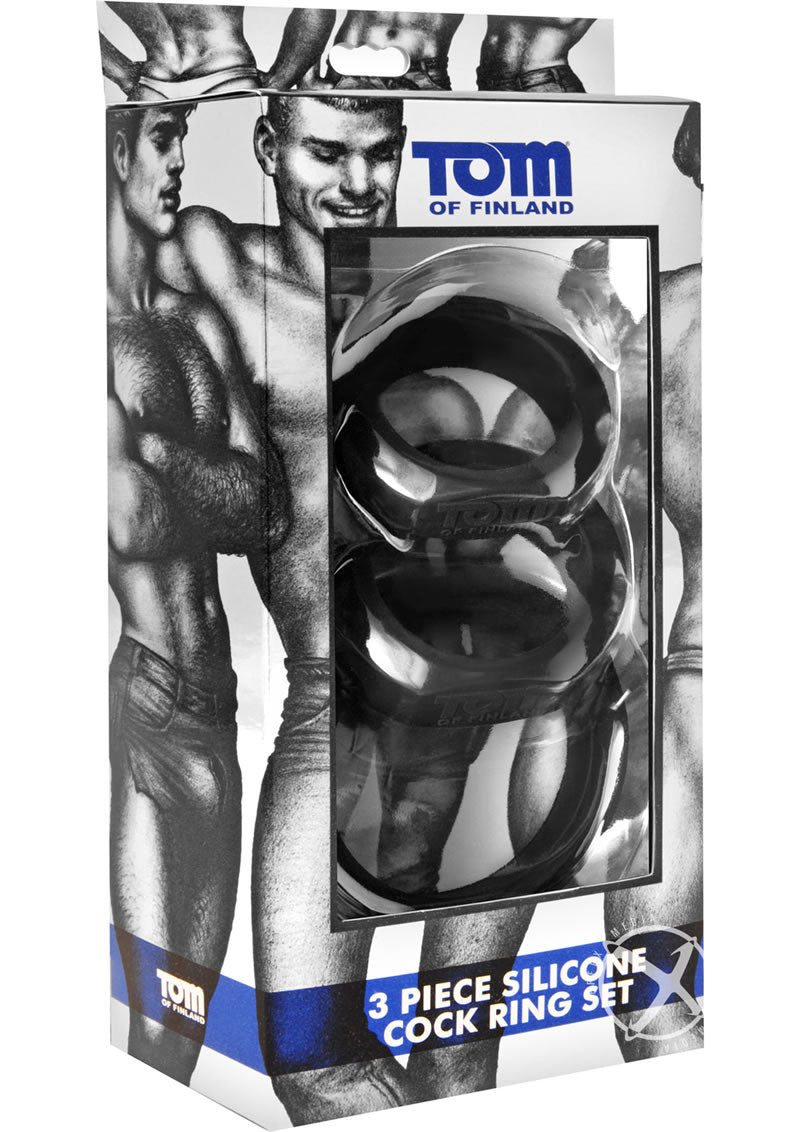 Tom Of Finland 3 Piece Silicone Cock Ring