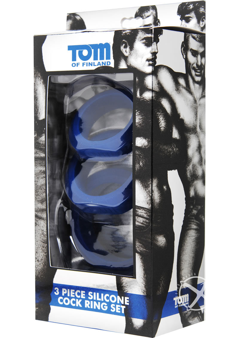 Tom Of Finland 3 Piece Silicone Cock Ring