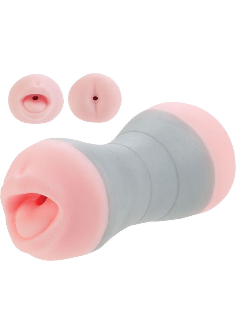Travel Gripper Dual Density Stroker - Mouth and Ass