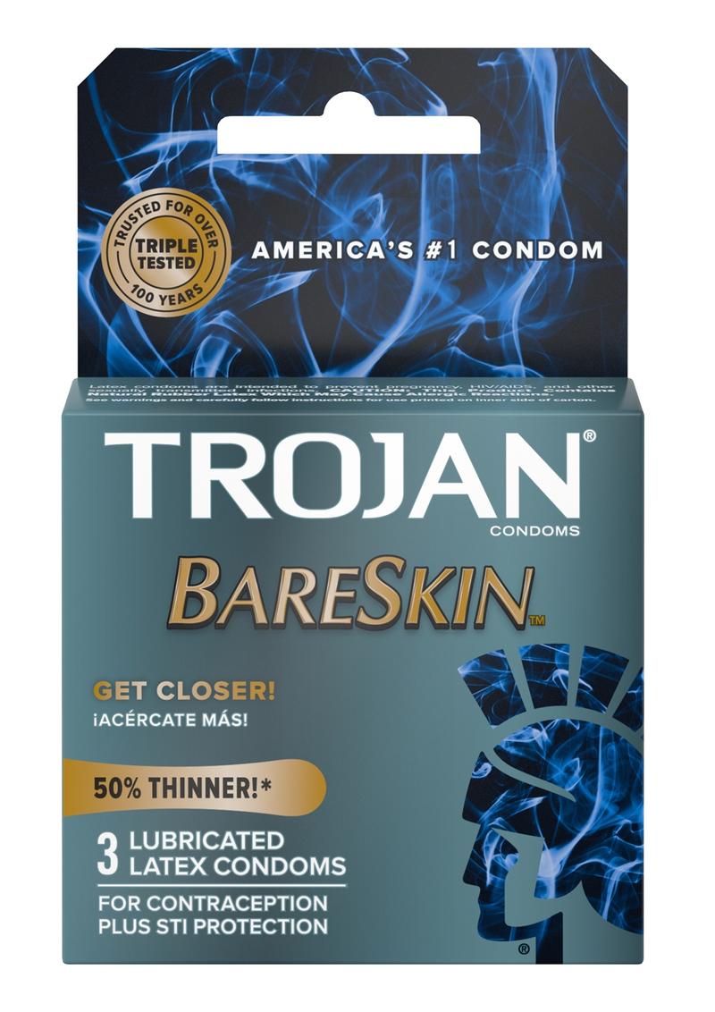 Trojan Bareskin Premium Lubricated Latex Condoms