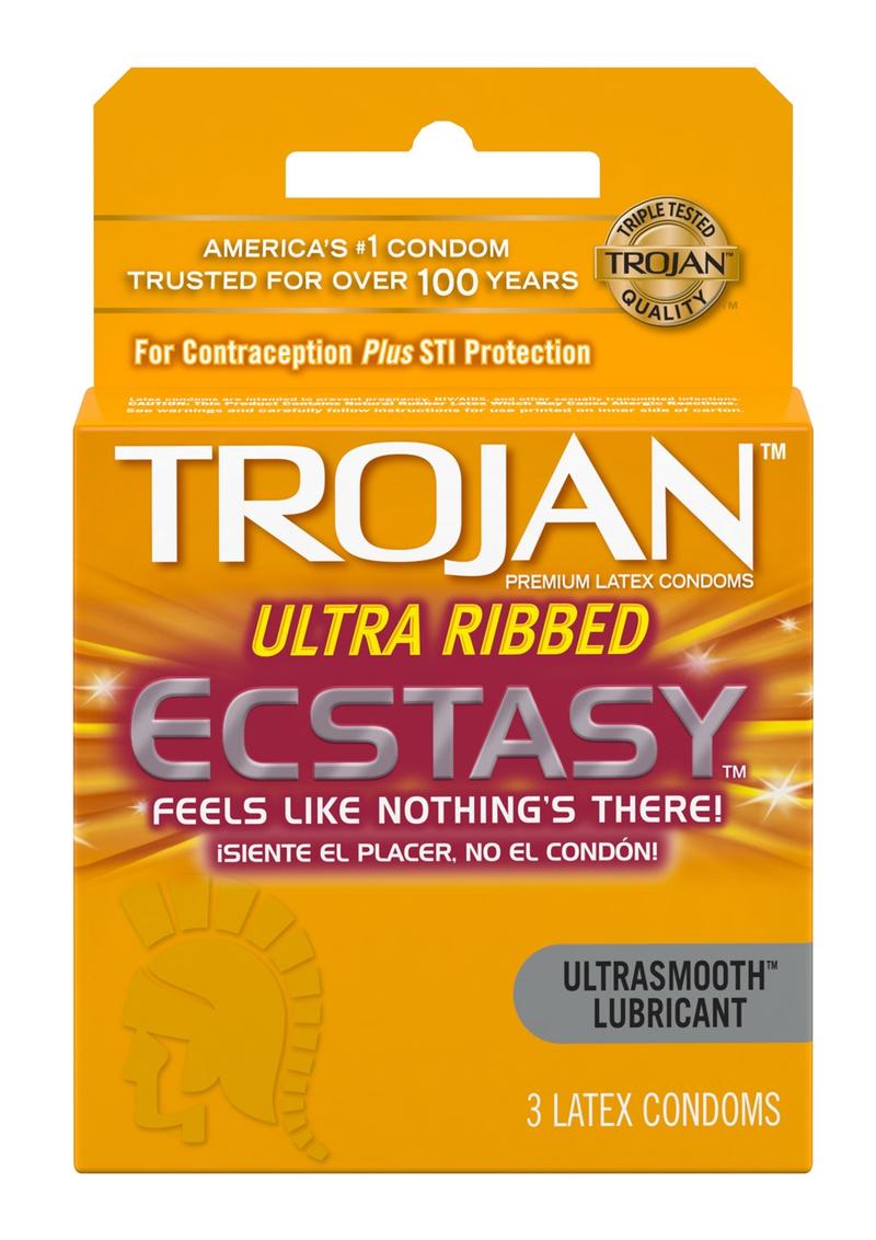 Trojan Condom Stimulations Ecstasy Lubrciated