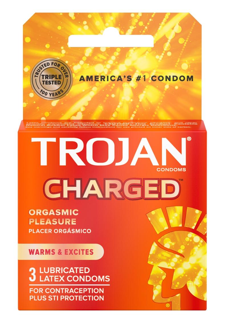 Trojan Intensified Charged Orgasmic Pleasure Condoms