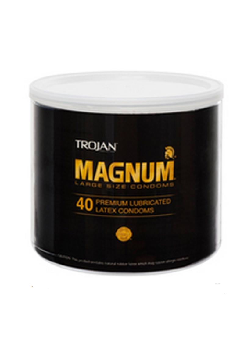 Trojan Magnum 40 Premium Lubricated Latex Condoms Large Size Condoms