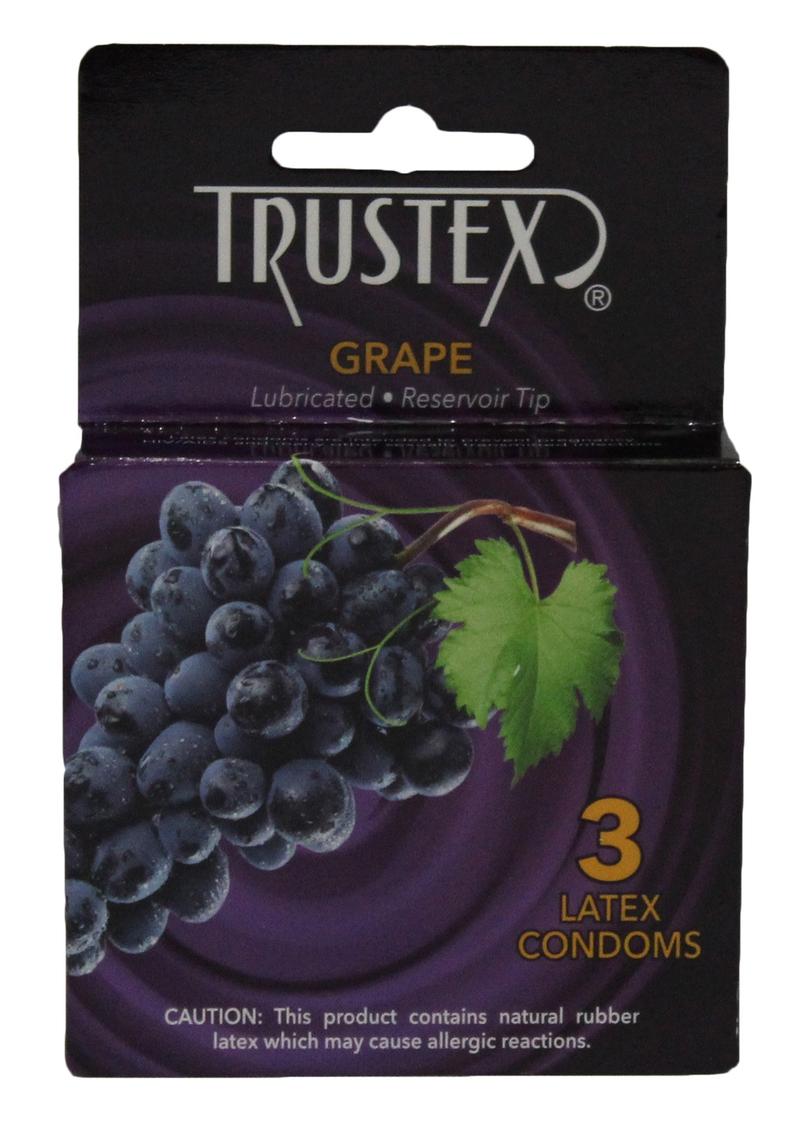 Trustex Lubricated Reservoir Tip Flavored Latex Condom Grape