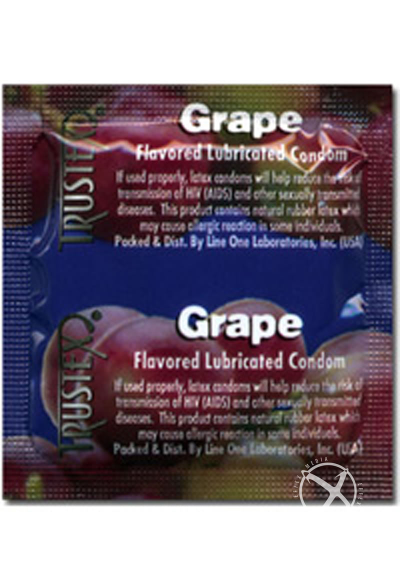 Trustex Lubricated Reservoir Tip Flavored Latex Condom Grape
