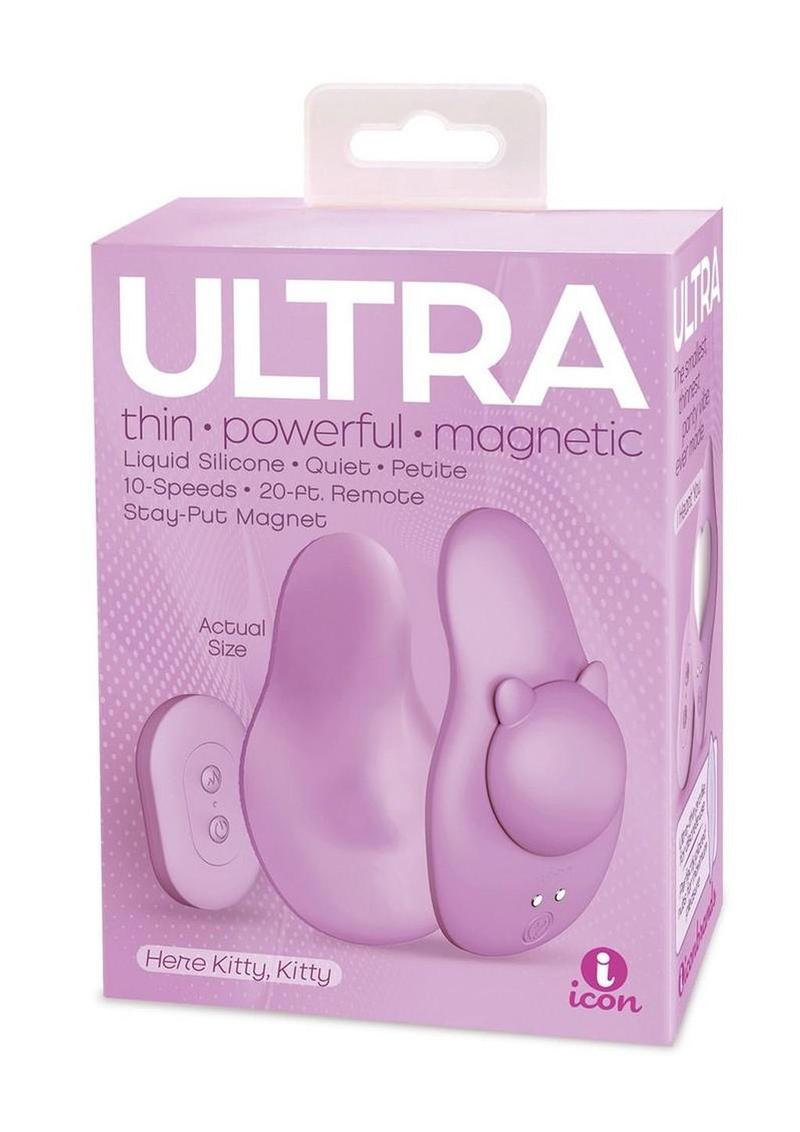 Ultra Here Kitty Kitty Rechargeable Silicone Panty Vibe with Remote