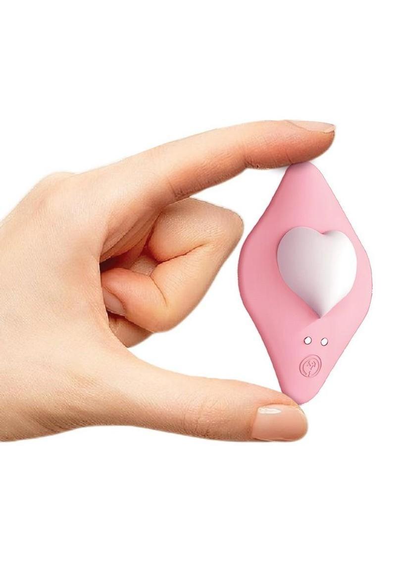 Ultra I Heart You Rechargeable Silicone Panty Vibe with Remote Control
