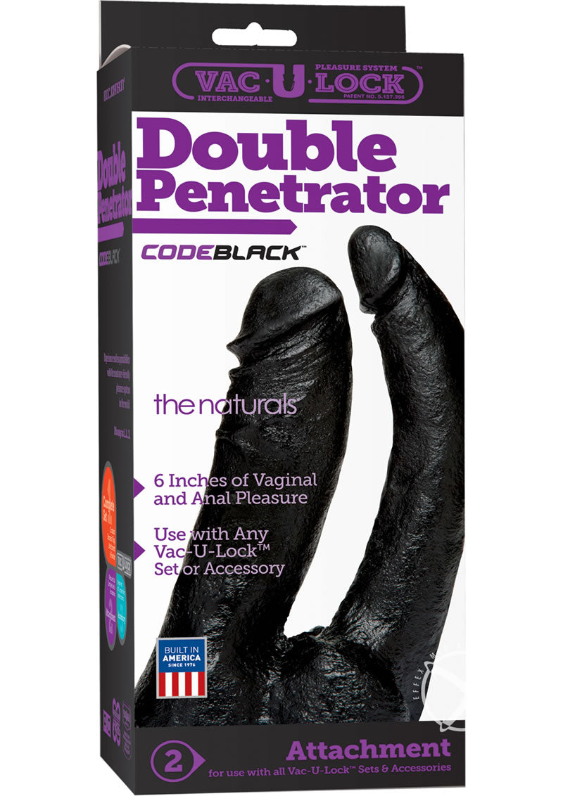Vac-U-Lock Codeblack Double Penetrator Dildo