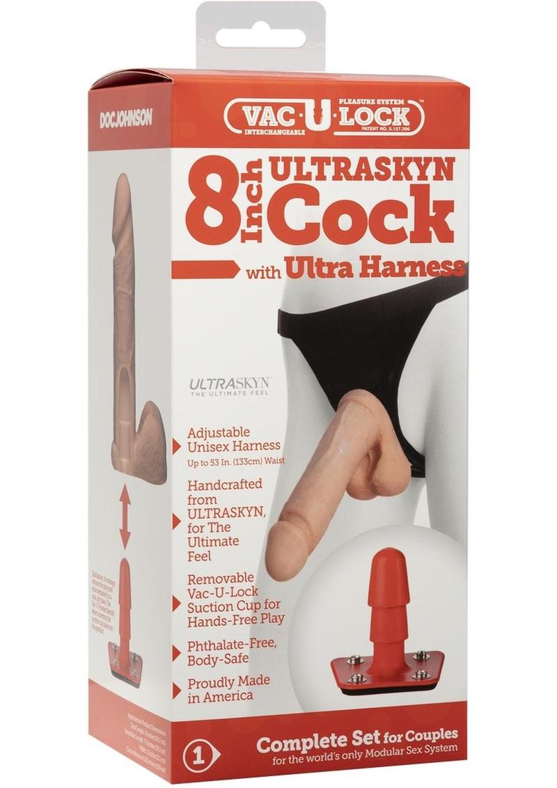Vac-U-Lock Ultraskyn Cock with Ultra Harness