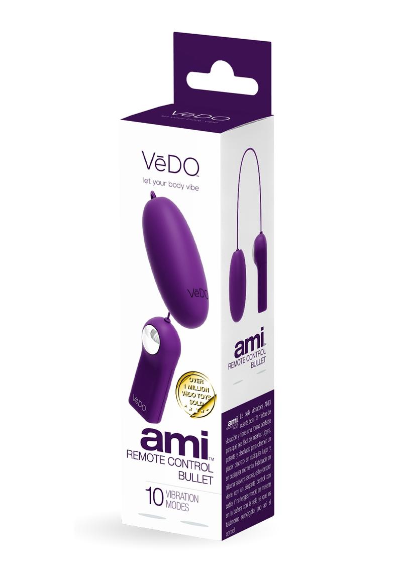 Vedo Ami Silicone Bullet Vibrator with Remote Control