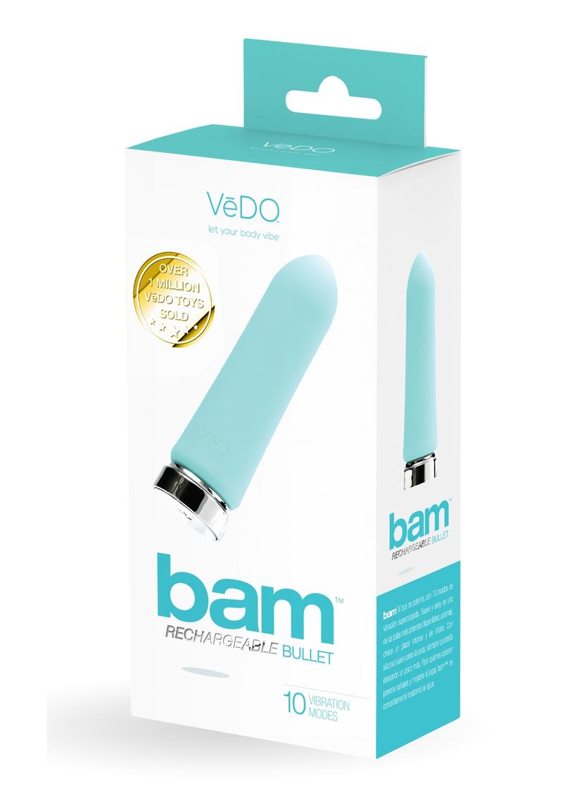Vedo Bam Rechargeable Silicone Bullet Vibrator - Tease Me