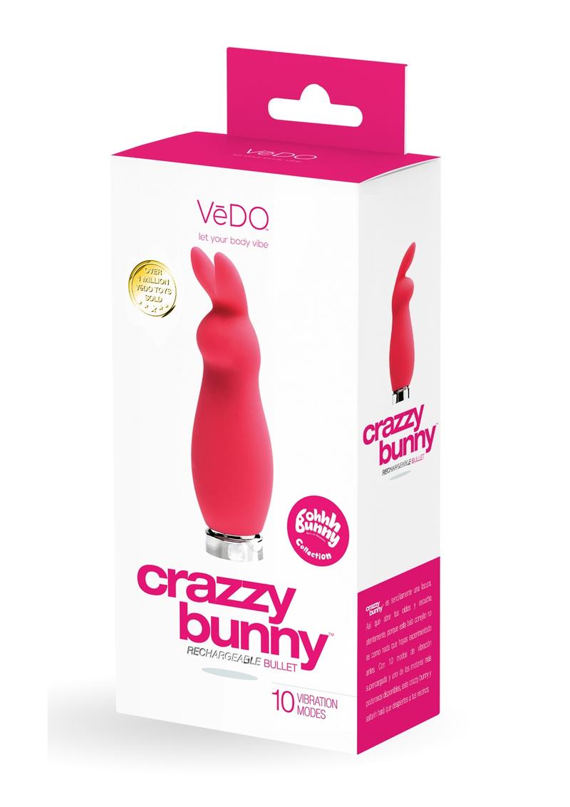 Vedo Crazzy Bunny Rechargeable Silicone Mini Vibrator