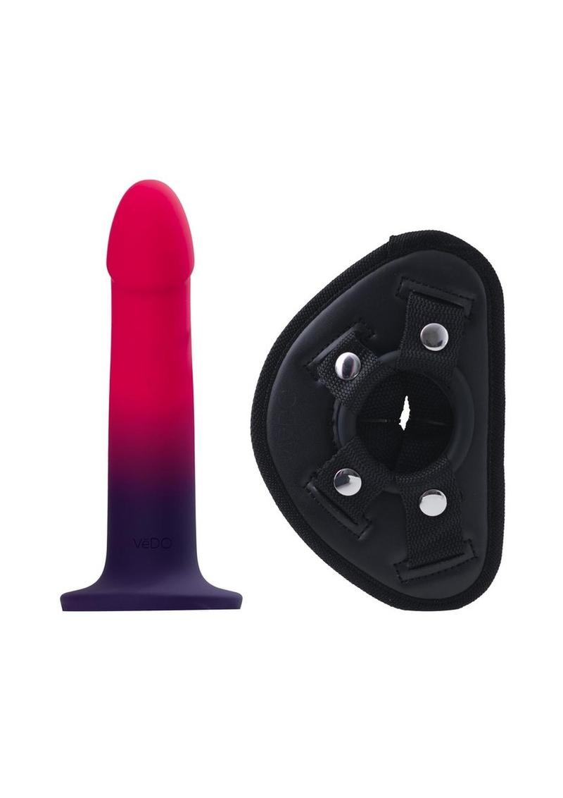 Vedo Duo Silicone Dildo with Harness