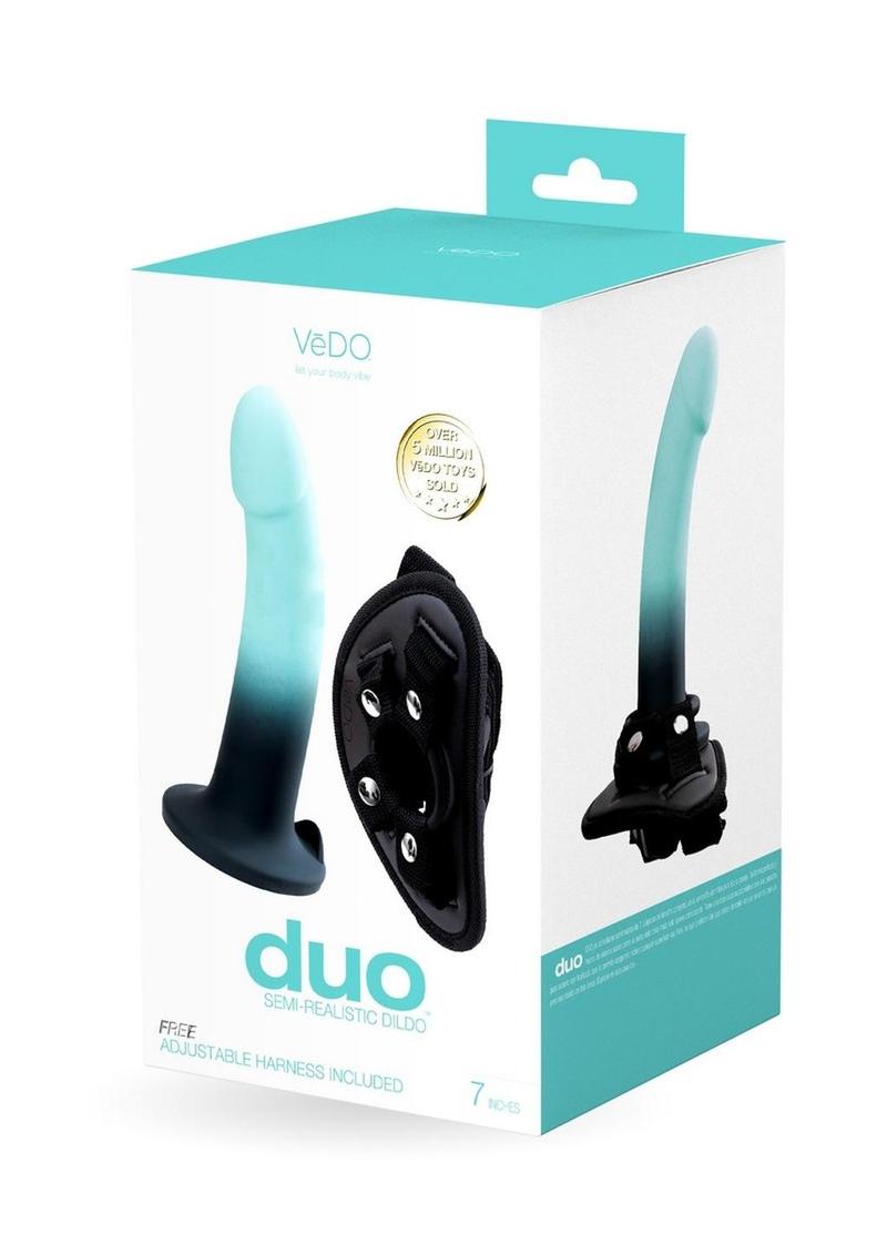 Vedo Duo Silicone Dildo with Harness