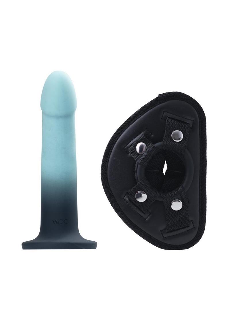 Vedo Duo Silicone Dildo with Harness