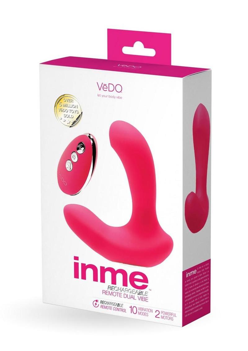 Vedo Inme Rechargeable Silicone Dual Vibrator with Remote Control