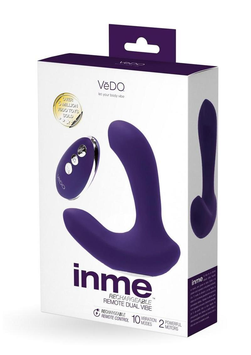Vedo Inme Rechargeable Silicone Dual Vibrator with Remote Control
