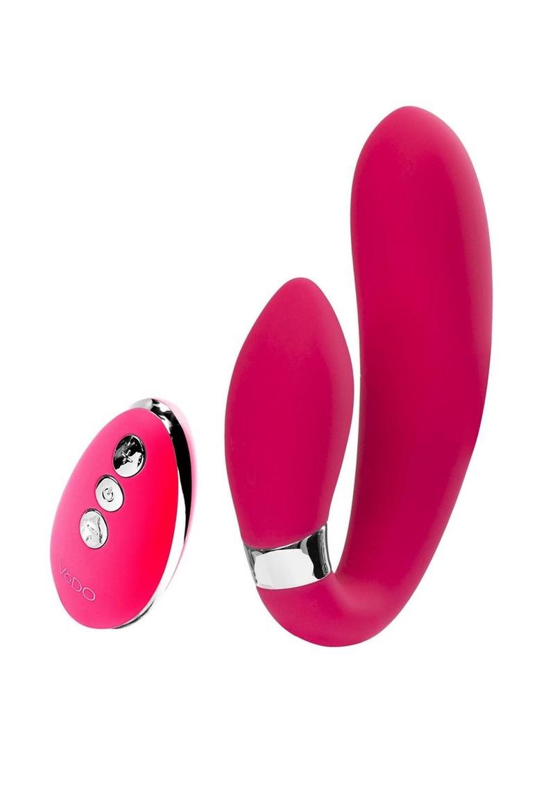 Vedo Jeni C-Shaped Rechargeable Silicone Dual Motor Vibe with Remote Control