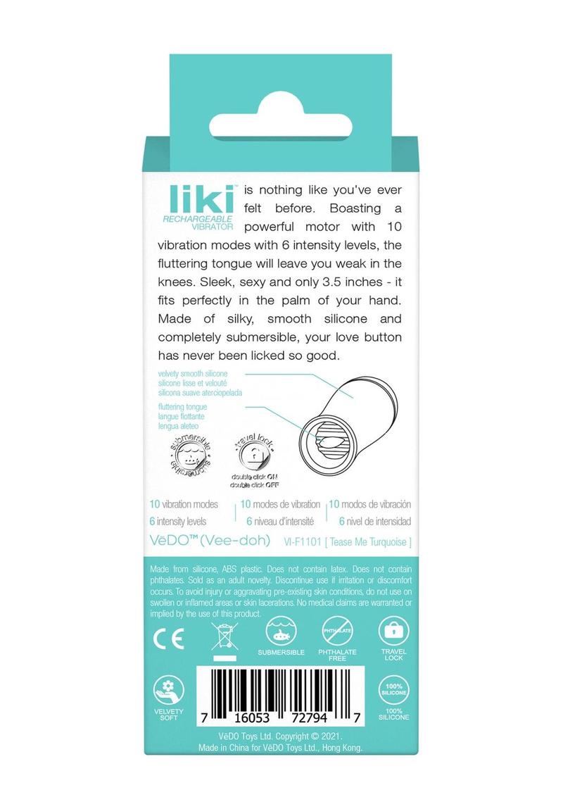 Vedo Liki Rechargeable Silicone Flicker Clitoral Vibrator