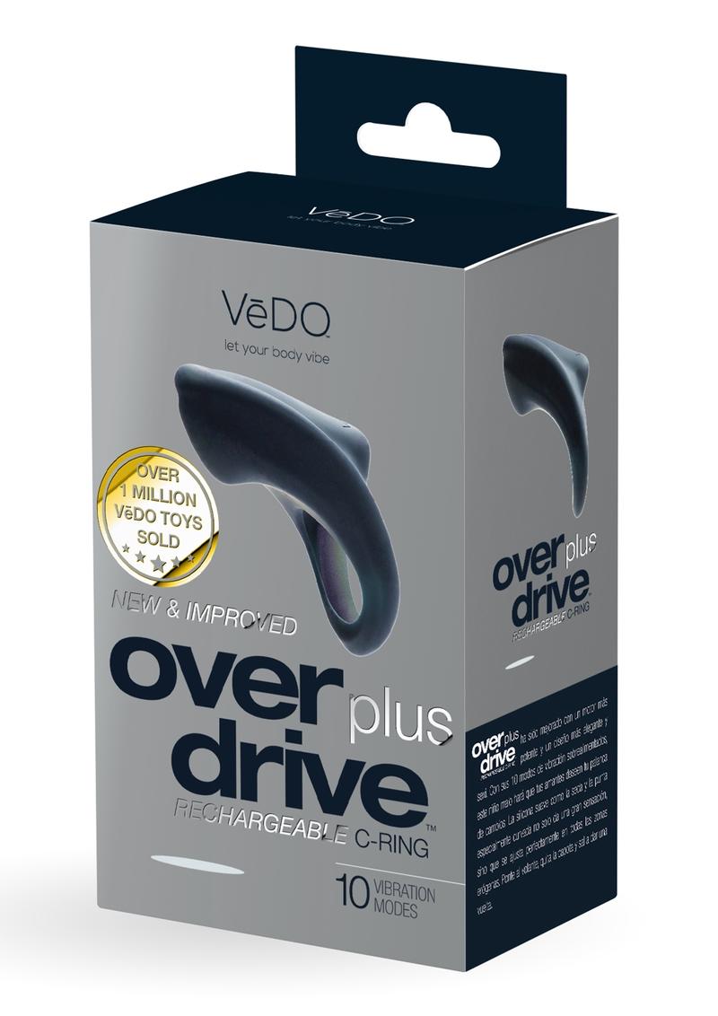 Vedo Overdrive Plus Rechargeable Vibrating Silicone Cock Ring - Just