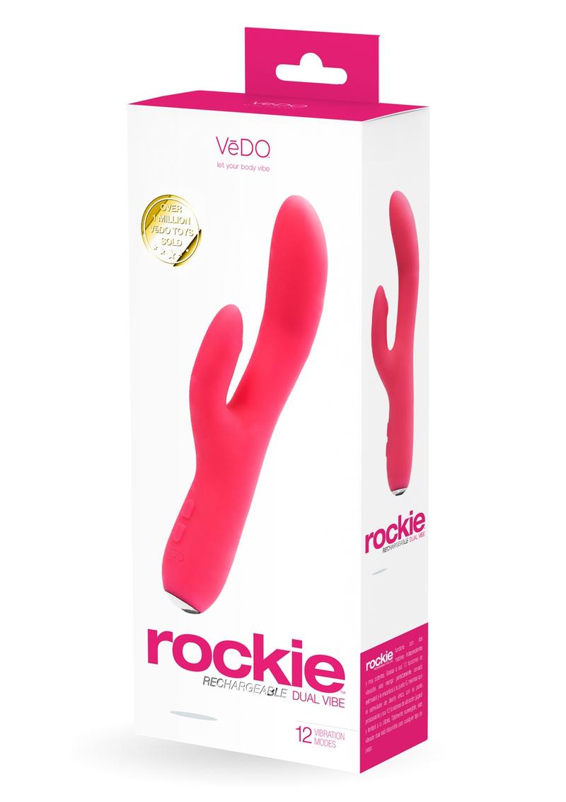 Vedo Rockie Rechargeable Silicone Rabbit Vibrator - Foxy