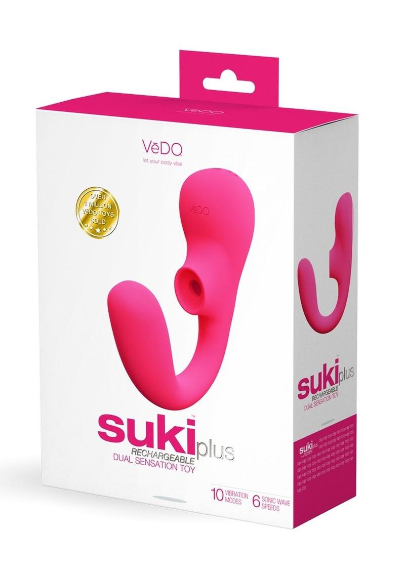 Vedo Suki Plus Rechargeable Silicone Dual Vibrator - Foxy