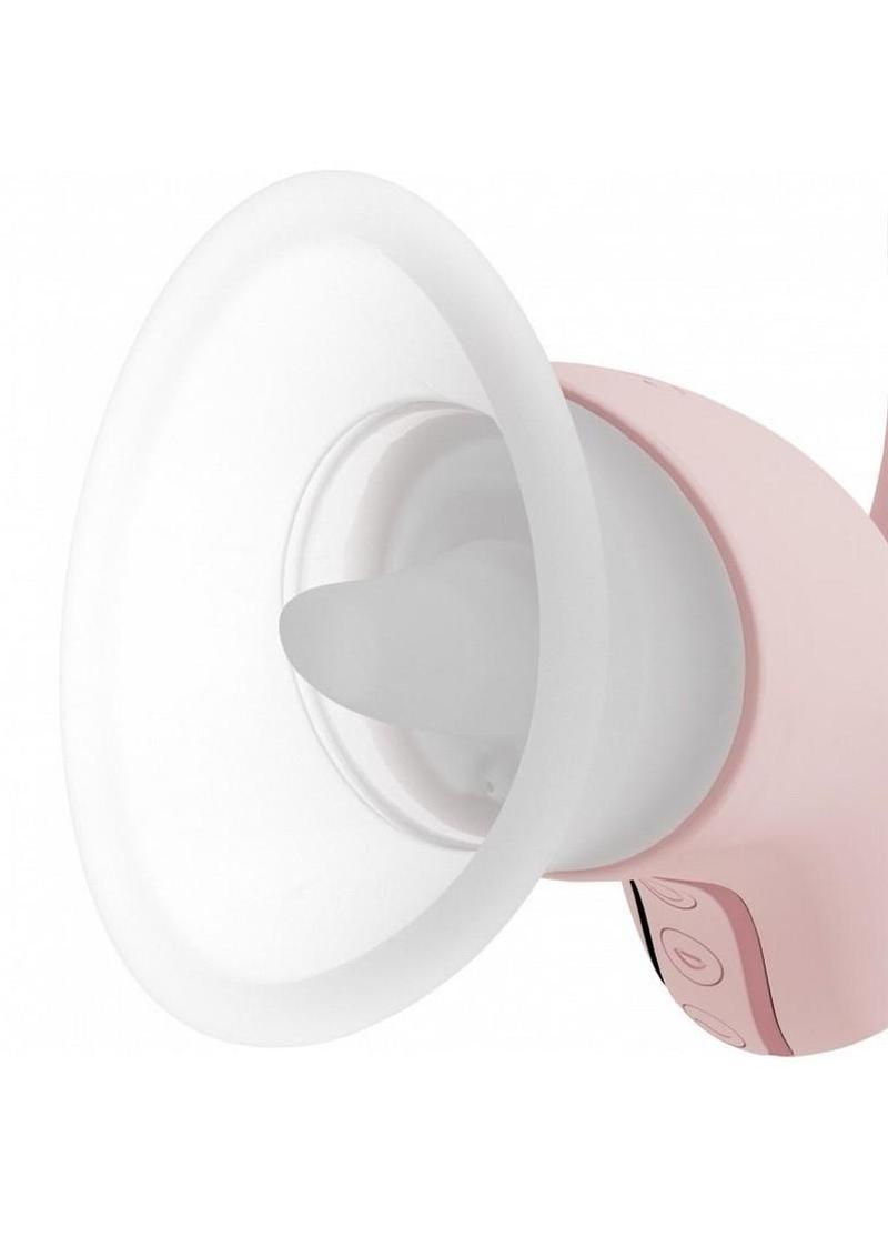 "Vive Callalily Silicone Rechargeable Triple Motor G-Spot Tap, Vulva, Breast Suction and Tongue Vibrator"