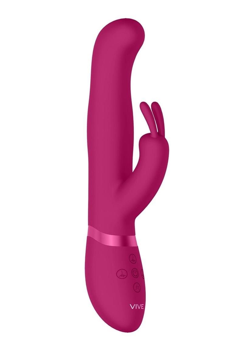 Vive Izara Triple Action Rechargeable Silicone Rotating Beaded G-Spot Rabbit Vibrator