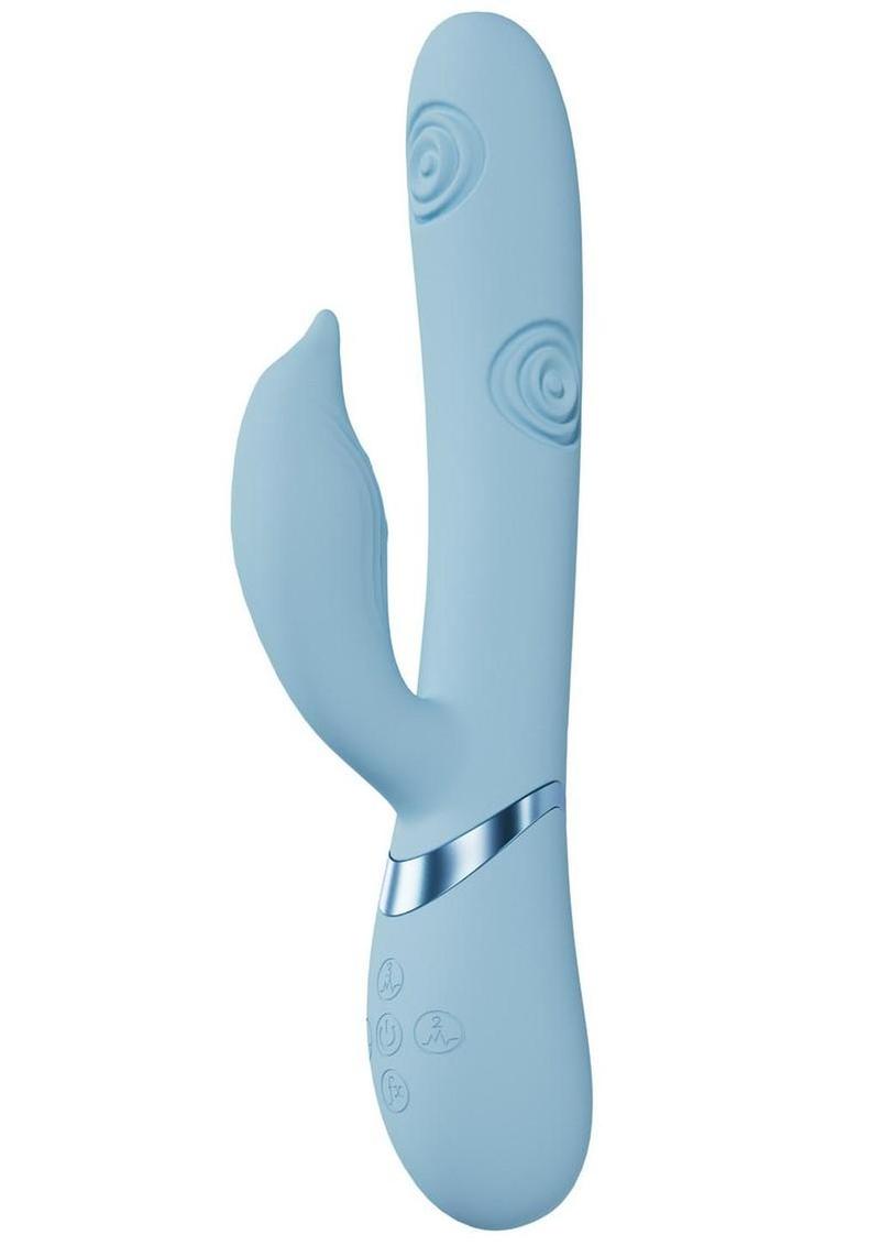 Vive Pallina Rechargeable Silicone Triple Motor G-Spot Vibrating and Tapping Beads Clit Stimulator