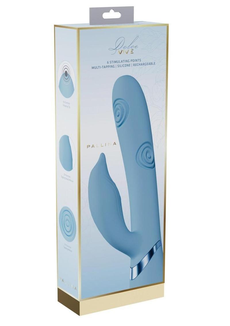 Vive Pallina Rechargeable Silicone Triple Motor G-Spot Vibrating and Tapping Beads Clit Stimulator