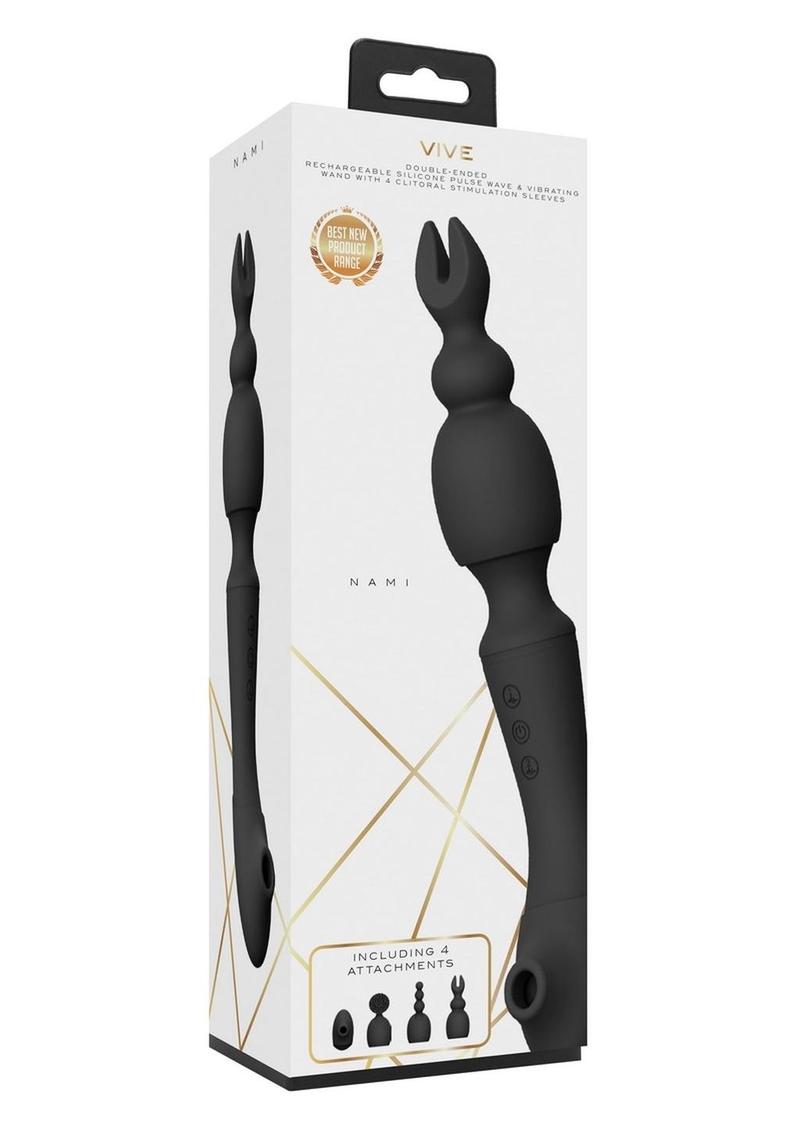 Vive Rechargeable Silicone Nami Pulse Wave and Vibrating Wand