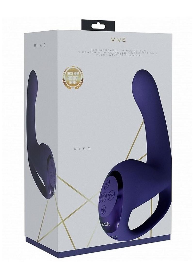 Vive Riko Rechargeable Silicone Triple Motor Thumper with Finger Motion Vibrator