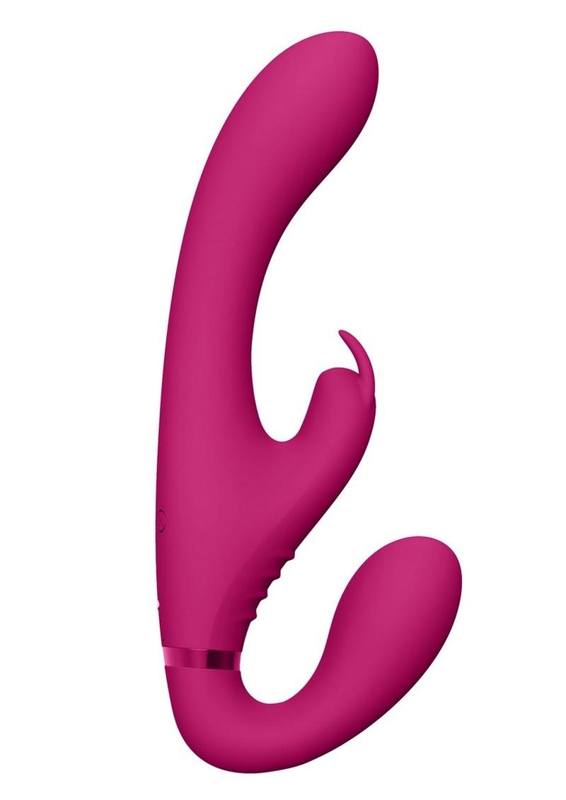 Vive Suki Rechargeable Silicone Vibrating Strapless Strap-On Rabbit