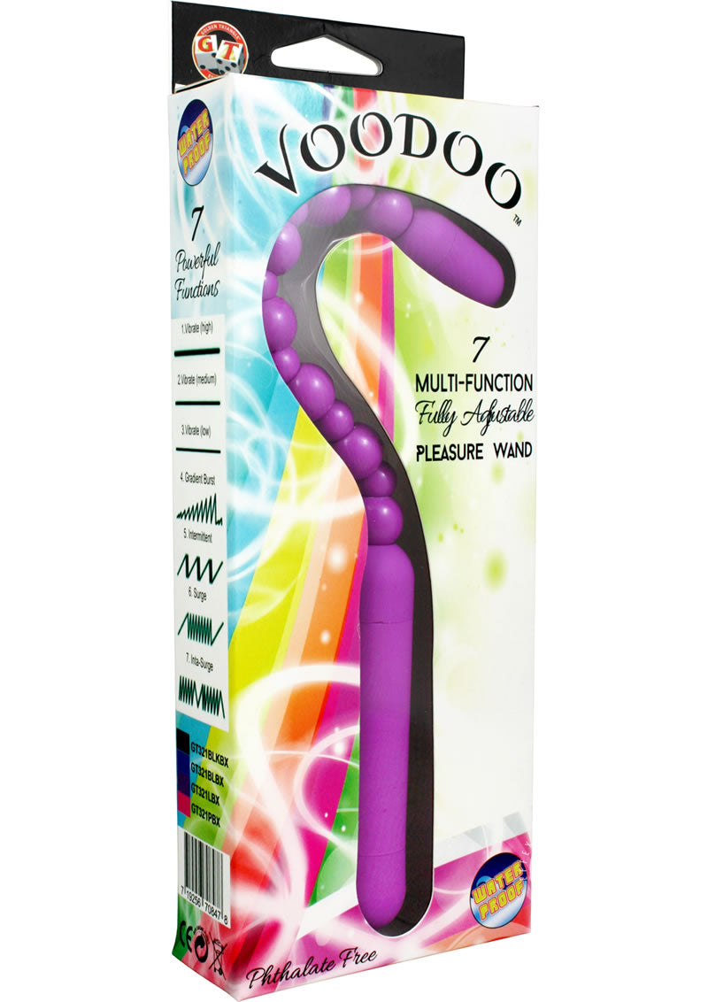 Voodoo 7 Multi Function Fully Adjustable Pleasure Wand Vibrator Waterproof